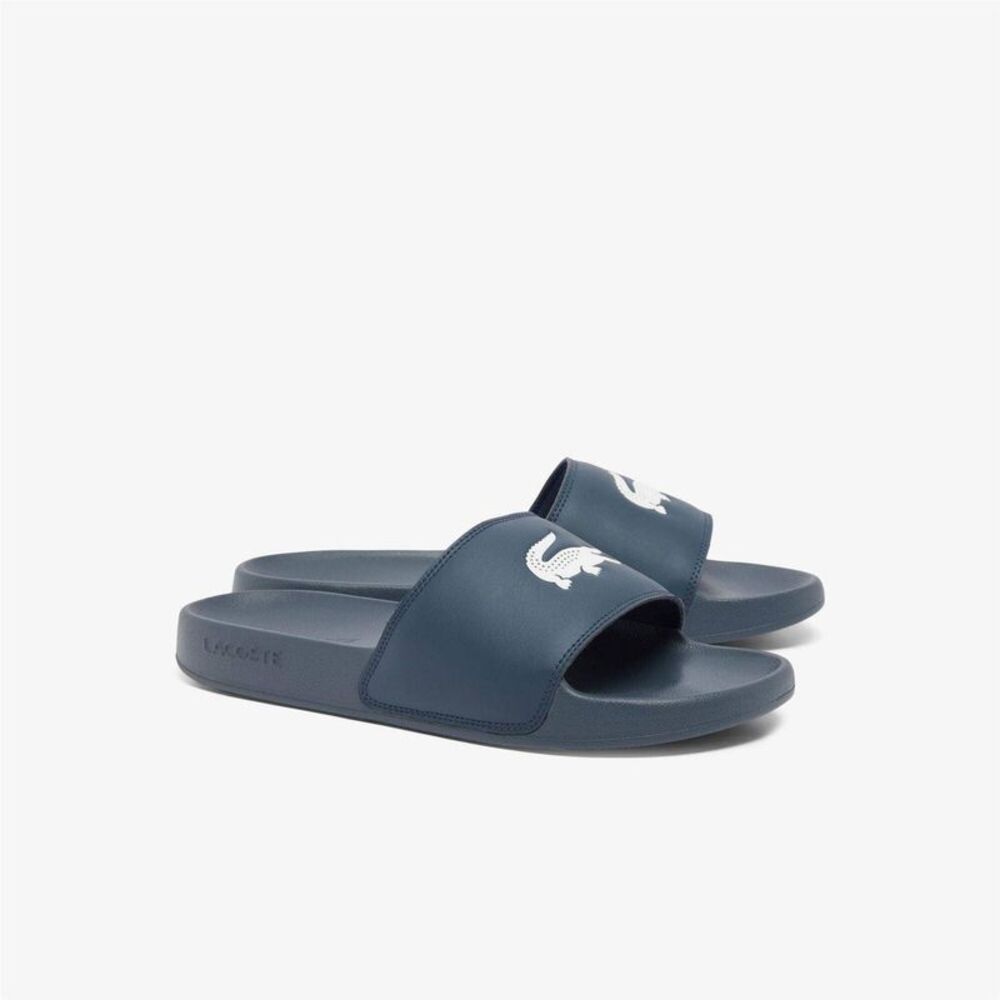 Lacoste Mens Serve Sliders / Navy/White